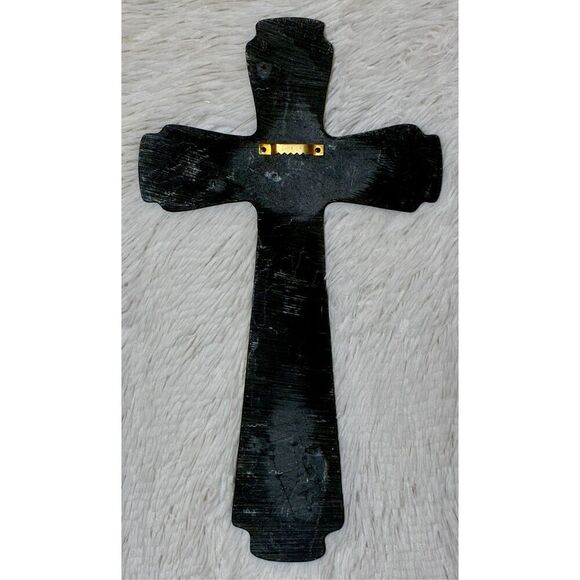 NWOT Montana West 14” Rustic Southwestern Turquoise Accent Horseshoe Wall Cross - Picture 6 of 8